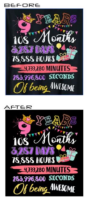 Vectorized Digital Download PNG File or PPG (Purchase to Print on Garment) [DTF Print] Choose Your Size - Customize the Age "00 Year Old Breakdown of Calendar Days / Time since birth" - Youth, Adult & Plus Size T-shirt / Sweatshirt Printable Design